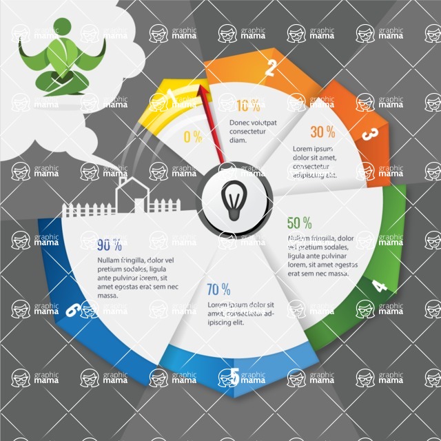 Infographic Templates Collection - Vector, Photoshop, PowerPoint, Google Slides - Vector Infographic Template With Rating Meter